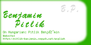 benjamin pitlik business card